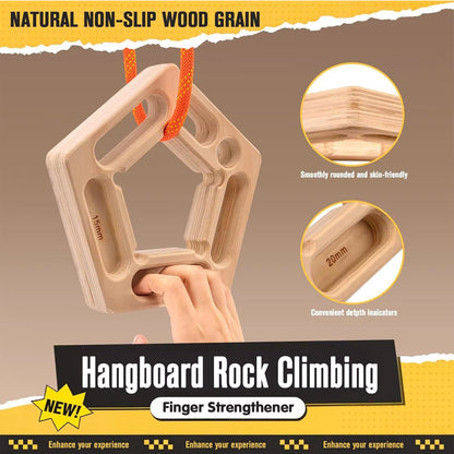 Pull-Up Board Hangboard Rock Climbing Finger Strengthener Boards Trainer Forearm Strengthener Practice Tool Outdoor Climbing