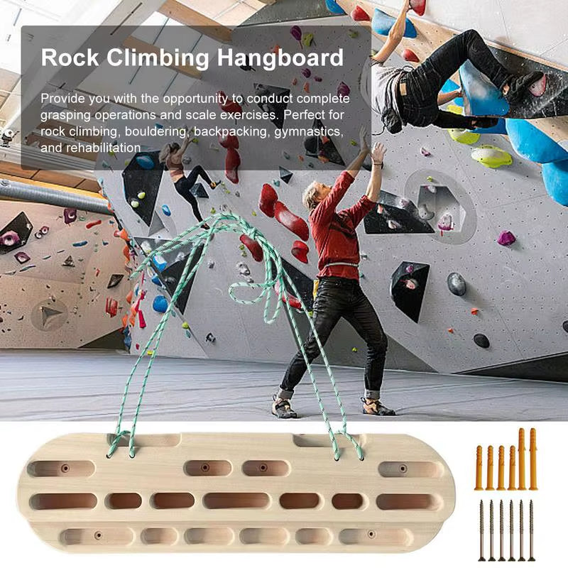Climbing Fingerboard Strength Rock Board Portable Pull-Up Rock Climbing Hangboard Grip Strengthener Climber Forearm Exerciser