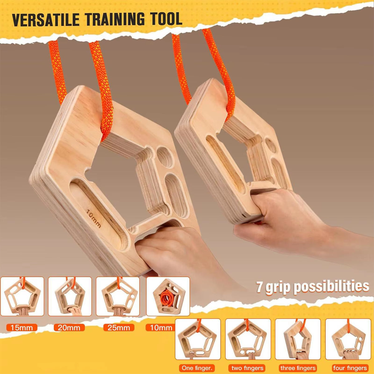 Pull-Up Board Hangboard Rock Climbing Finger Strengthener Boards Trainer Forearm Strengthener Practice Tool Outdoor Climbing