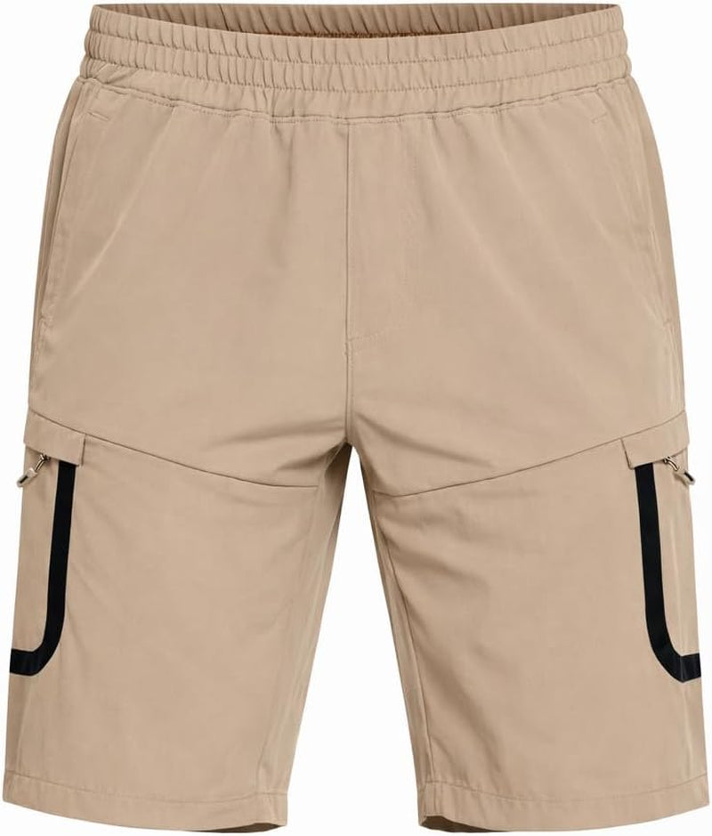 Men's Lightweight Quick-Dry Outdoor Sports Shorts with Zipper Pockets - Breathable Athletic Shorts for Hiking, Running, Gym, Travel, and Casual Wear