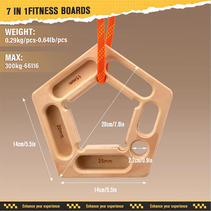 Pull-Up Board Hangboard Rock Climbing Finger Strengthener Boards Trainer Forearm Strengthener Practice Tool Outdoor Climbing
